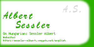 albert sessler business card